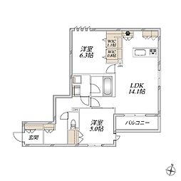 (仮称)川口市東川口2丁目メゾン 2LDKの間取図画像