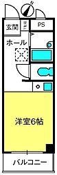 ジャルダン浦和 ワンルームの間取図画像