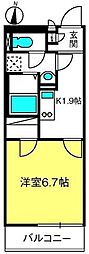 Crea 1Kの間取図画像