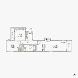 Chaleur Urawa 2LDKの間取図画像