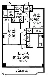 あい蘭道壱番館 2LDKの間取図画像