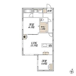 Casa Rootis 2LDKの間取図画像