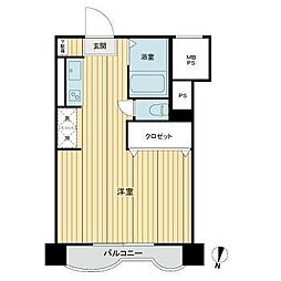 チサンマンション第5仙台 ワンルームの間取図画像