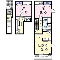 ショコラ1 2LDKの間取図画像