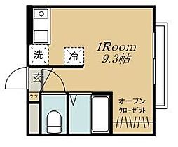 キャトル八乙女 ワンルームの間取図画像