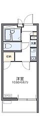 レオネクストエルビエント 1Kの間取図画像