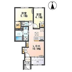 シェトワII 2LDKの間取図画像
