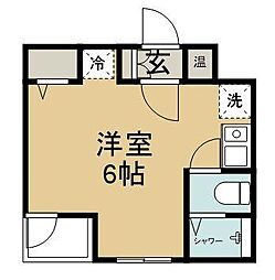 エレガンス宮町 ワンルームの間取図画像