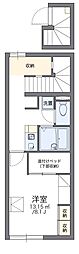レオパレスリバティ 1Kの間取図画像