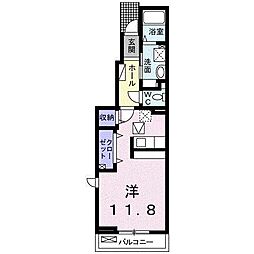 フォメンタ1 ワンルームの間取図画像