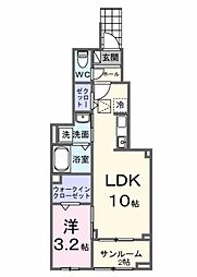 「仮称」カントリーレイクIII 1LDKの間取図画像
