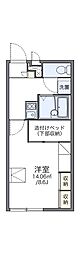 レオパレスアブニール折立 1Kの間取図画像