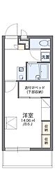 レオパレスアトラス折立1 1Kの間取図画像