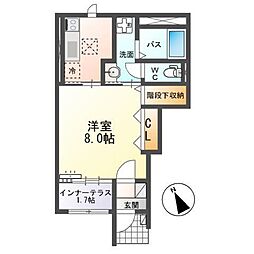 N・Vermeer（エヌ　フェルメール） 1階1Kの間取り