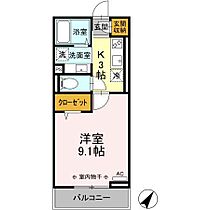 プランタン 307 ｜ 静岡県静岡市駿河区池田625-1（賃貸アパート1K・3階・30.03㎡） その2