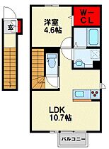 D-room上の原 201 ｜ 福岡県北九州市八幡西区上の原３丁目10-8-2（賃貸アパート1LDK・2階・42.77㎡） その2