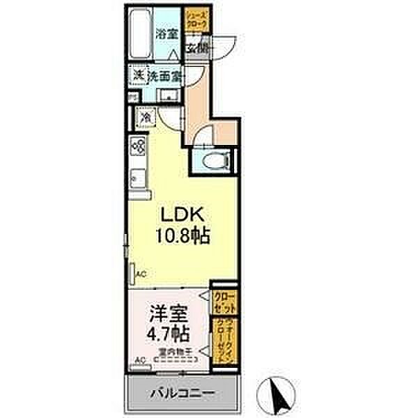 愛知県名古屋市東区大幸２丁目(賃貸アパート1LDK・3階・40.29㎡)の写真 その2