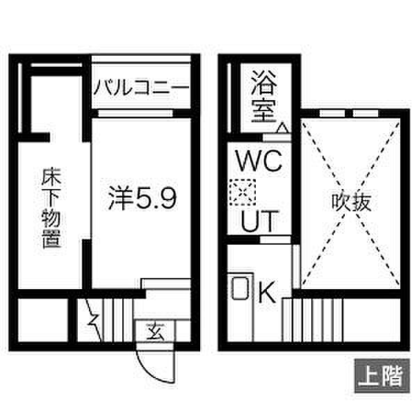 愛知県名古屋市北区金城２丁目(賃貸アパート1K・2階・22.44㎡)の写真 その2