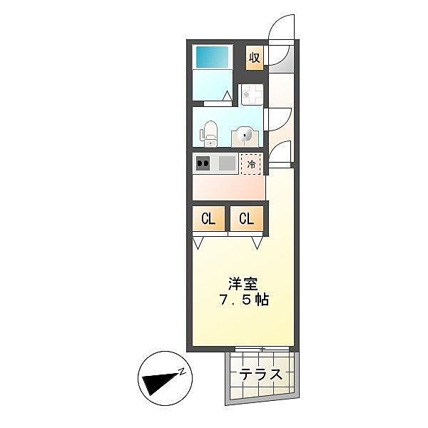 愛知県名古屋市千種区内山２丁目(賃貸マンション1R・1階・24.94㎡)の写真 その2