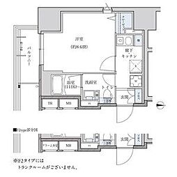 名古屋市営東山線 新栄町駅 徒歩8分の賃貸マンション 5階1Kの間取り