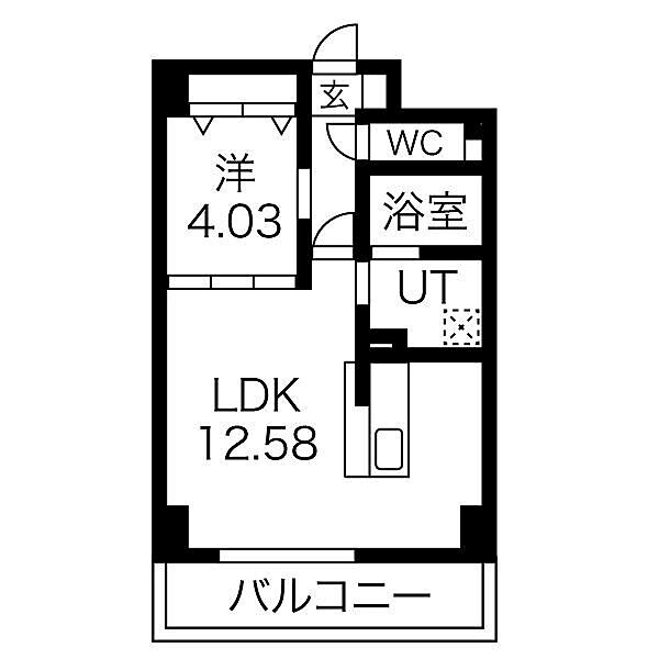 愛知県名古屋市東区代官町(賃貸マンション1LDK・2階・40.08㎡)の写真 その2