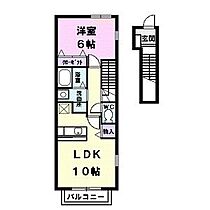 愛知県名古屋市西区比良４丁目（賃貸アパート1LDK・2階・42.37㎡） その2