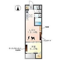 愛知県名古屋市北区上飯田北町１丁目（賃貸アパート1LDK・1階・40.19㎡） その2