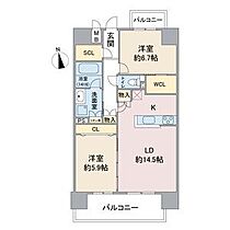 愛知県名古屋市東区代官町（賃貸マンション2LDK・15階・67.60㎡） その2