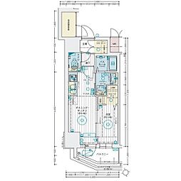 名古屋市営東山線 千種駅 徒歩5分の賃貸マンション 11階1DKの間取り