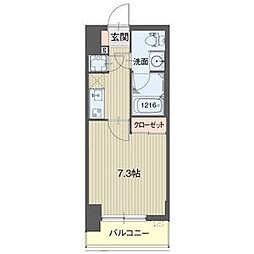 名古屋市営桜通線 久屋大通駅 徒歩7分の賃貸マンション 15階1Kの間取り