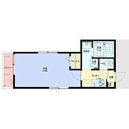 グリーンハイツ 1階1Kの間取り