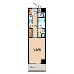 Sun State城北 6階1Kの間取り