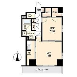 ランドハウス泉 2階1LDKの間取り