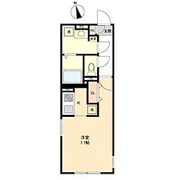 名古屋市営鶴舞線 浅間町駅 徒歩5分の賃貸マンション 4階ワンルームの間取り