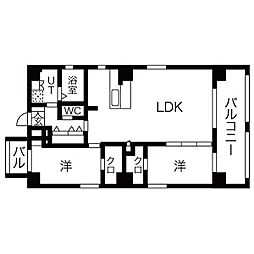 THE GD one 10階2LDKの間取り