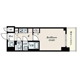 CREST TAPP新栄 11階1Kの間取り