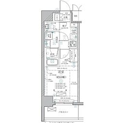 ディアレイシャス泉 7階1Kの間取り