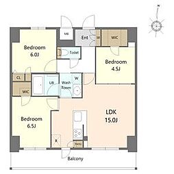 S-RESIDENCE高岳ardent 3LDKの間取図画像