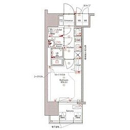 MAXIV新栄 1Kの間取図画像