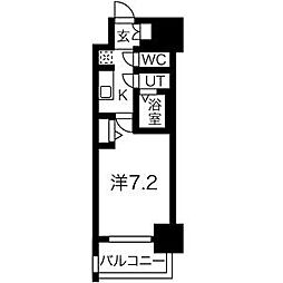 アドバンス名古屋モクシー 1Kの間取図画像