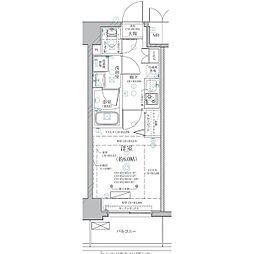 ディアレイシャス泉 1Kの間取図画像