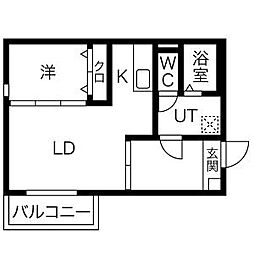 Gallery庄内通 1LDKの間取図画像