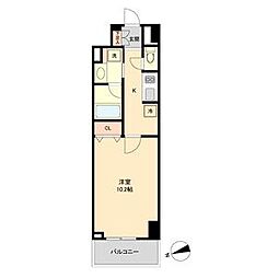 グランルクレ新栄ウエスト 1Kの間取図画像