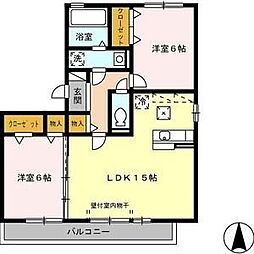 グラン★シャリオ 2LDKの間取図画像