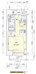 プレサンス池下トレス ワンルームの間取図画像