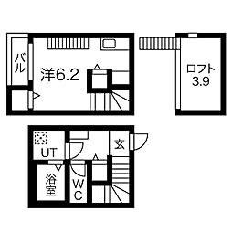 ジョイハーモニー南川町 1Kの間取図画像
