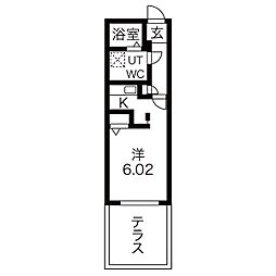 リアライズ名城公園 ワンルームの間取図画像