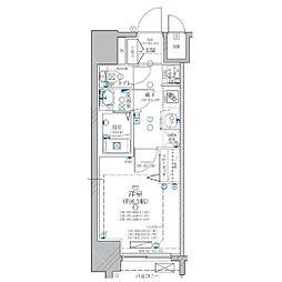 ディアレイシャス矢場町 1Kの間取図画像