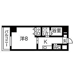 BERGIZUMI 1Kの間取図画像