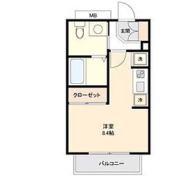 ライブコート丸の内 ワンルームの間取図画像